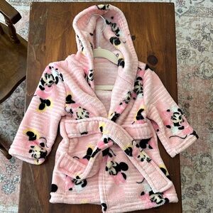 Pink Disney Minnie Mouse Bathrobe 0-12 months